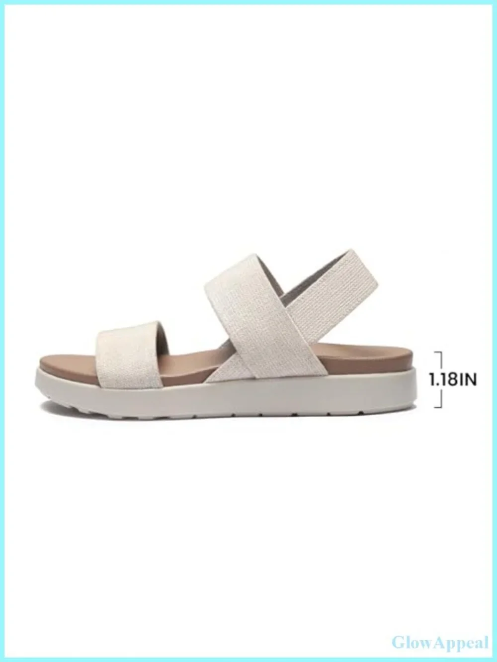 Women's Comfortable Platform Walking Sandals Arch Support Slip On